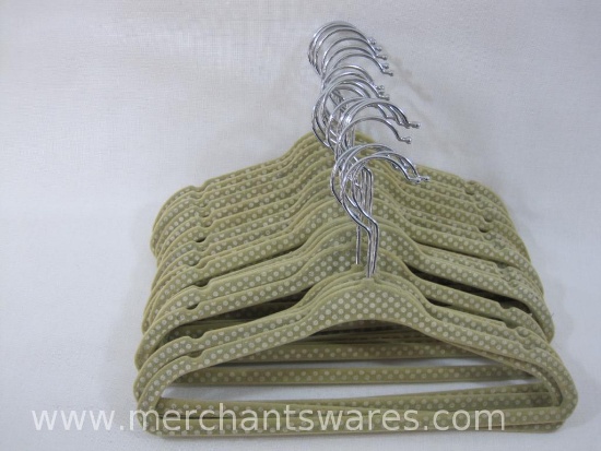 Twenty Small Flocked 11 inch Clothes Hangers