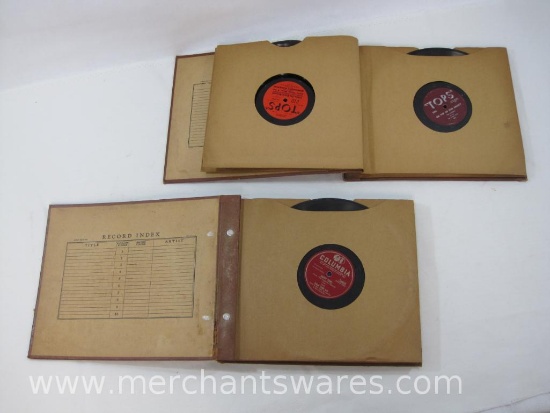 Two Album Binders of 78 RPM Vinyl Records including Dinah Shore, Doris Day, Kate Smith and others