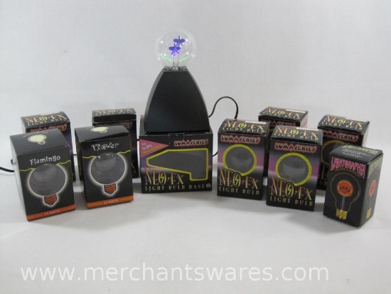 Neo-FX Lumaseries Light Bulb Base with Bulbs, Flamingo, Sunburst, Orchid and others