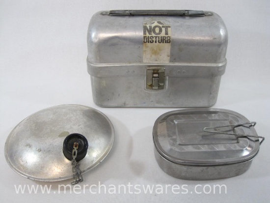 Leyse Aluminum Co. Lunch Box with WFS Aluminum Scout Canteen and Stainless Steel Rectangular Lunch