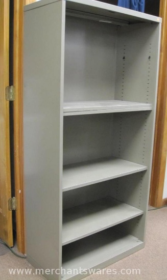 KNOLL Inc. Calibre Metal Shelf Unit, 4 Adjustable Shelves, 30"W x 63"H x 14.75" D (inches)