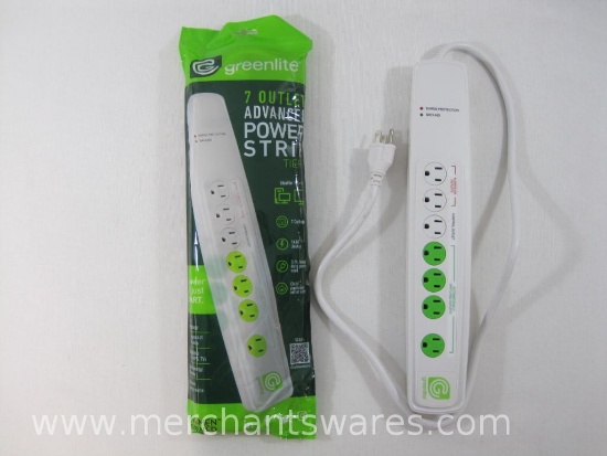 Two Greenlite 7 Outlet Advanced Power Strips, Tier 1, New