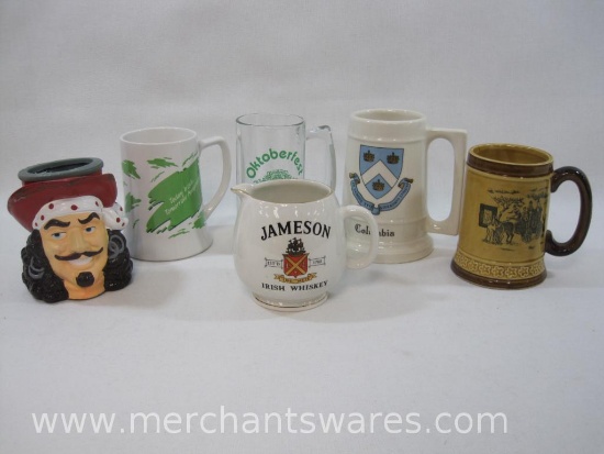Bar Themed Mugs and Jameson Pitcher, Captain Morgan Mug Style Coozy, Today Irish...Tomorrow hungover