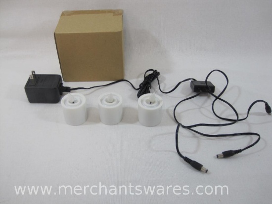 Three Bethlehem Lighting Flameless Rechargeable Votive Candles, New in box