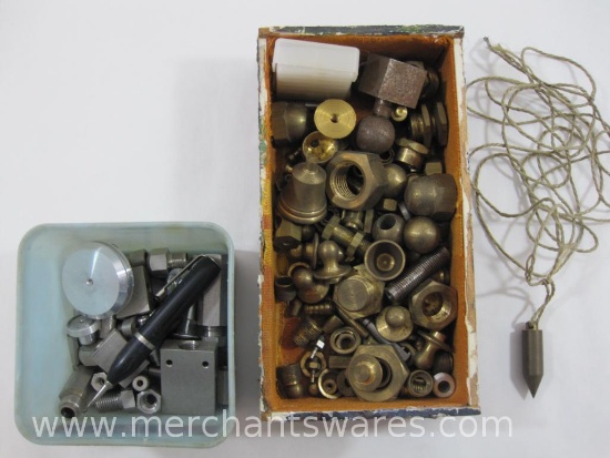 Collection of Brass and Metal Bolts, Cap Bolts, Threaded Nipples Etc.