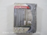 Hookless Fabric Shower Curtain and PEVA Liner, Charcoal Mini Stripe Jacquard, New in Zip Package