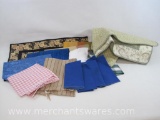 Assorted Tablecloths and Covers, Place Mats, Dish Towels and more