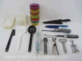 Kitchen Assortment, 11 Lock & Lock 8 Oz Bowls and Lids, Bar-B-Fork and Polder Probe Meat