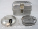 Leyse Aluminum Co. Lunch Box with WFS Aluminum Scout Canteen and Stainless Steel Rectangular Lunch