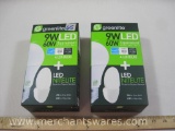 Two 4 Packs Greenlite 9W LED Bulbs, 60 W Equivalent, Each with LED Nitelite