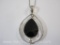 Sterling Silver Necklace and Teardrop Pendant, 5.5 g total weight