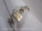 Sterling Silver Bracelet with Sterling Italy Lock Charm, 14.1 g total weight
