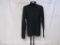 Denim and Company, D & Co. Essentials, Black Cable Knit Turtleneck Sweater, Size: Large, 14 oz