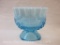 Northwood Button Panels Blue Opalescent Footed Dish, 1 lb 1 oz