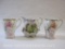 Three Vintage Flower Porcelain Items including German Creamer and 2 Prussian Cups, see pictures, 9