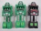 Three 1984 Robot Tootsie Toy Go-Bots Figures 3oz