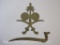 Two Vintage Brass Items including Letter Opener from India and Saudi Arabia Family Crest, 6 oz