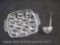 Vintage Pyrex France 474-N Glass Egg Insert and Clear Glass Ladle, 1 lb 3 oz