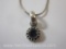 Sterling Silver Pendant and Necklace, 6.2 g total weight