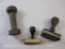 Three Vintage Stamps including Aurora Ill, Chi & St Louis RRO, and Knisley Electric, 11 oz