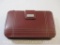 New Etienne Aigner Red Leather Wallet with Crossbody Strap, 12 oz