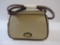 New Etienne Aigner Canvas Purse with Brown Leather Straps and Trim, 12 oz