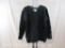 Aran Crafts Ireland 100% Merino Wool Pull Over Knit Cardigan, Black, Size: XL, 1 lb 7 oz