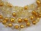 Ross Simons Heavy Orange Pearl and Gemstone Multistrand Necklace with Sterling Silver Clasp