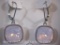 Touchstone Crystal by Swarovski Silver Tone Earrings with Beautiful Pink Crystals