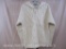 Aran Crafts Ireland 100% Merino Wool Zip with Hood Cable Knit Cardigan, Natural, Size: Large, 1 lb