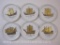 Set of Six Spanische Karavelle Ship Ceramic Coasters, 1 lb
