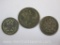 Three Russian Silver Coins including 1904 20 Kopeks, 1906 15 Kopeks, and 1912 10 Kopeks, 7.9 g total