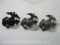 Three US Marine Corps Visor/Cap EGA Insignia, WWII Era and more