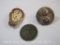 Assorted Military Pins and Token including WWII Army Ordinance, 521st Maintenance Battalion USAR