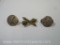Three Vintage Military Artillery Cross Cannons Pins and Insignia Emblems
