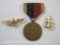 Three United States Navy Items including Sterling Silver CPO Insignia (2.9 g), WWII Occupational