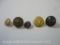Five Vintage Buttons including Military Buttons from SA French, Waterbury and more and 1920s