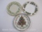 Three Christmas Plates including Rosina Yuletide, Lennox Holiday and Lefton, 2 lbs 7 oz