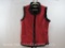 Denim and Company Claret Red Faux Suede and Fur Medium Vest, Snap Closure, 1 lb 7 oz