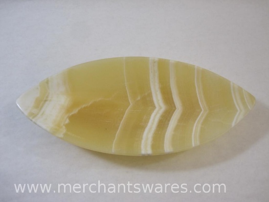 Vintage Soapstone Eyeshaped Dish, 11 oz