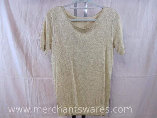 Vintage Gold Metallic Short Sleeve Tee 6oz