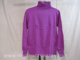 Crystal Large Purple Long Sleeve Turtle Neck Shirt 7oz
