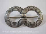 Sterling Silver Double Ring Pin, 6.0 g