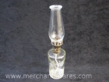FF Foster Forbes Glass Oil Lamp with Embossed Nativity Scene, 10 oz