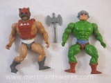 Two 1980s He-Man Masters of the Universe Action Figures including Man at Arms and Zodac, 6 oz