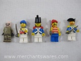 Lego Pirates and Soldier Minifigures, 5-pieces, 1 oz