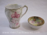 Two Vintage Ceramic Pieces including Small Pitcher Vase RS Prussia and Japan Sauce Cup, 3 oz