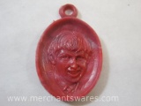 Vintage Beatles Ringo Starr Plastic Gumball Charm/Pendant, 1 oz