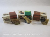 Three Vintage George Wade & Sons LTD Whimsies Ceramic Figures in Original Boxes including Trout,