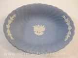 Wedgwood Blue Jasperware Spiral Fluted Nut Dish, 5 oz
